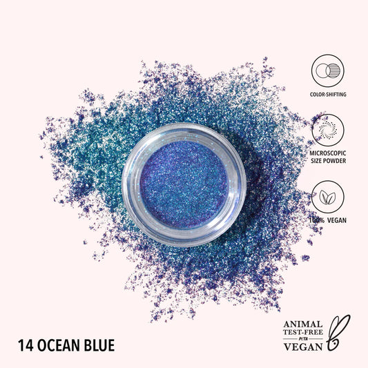 MOIRA STARSTRUCK CHROME LOOSE POWDER SCLP014 OCEAN BLUE  R59