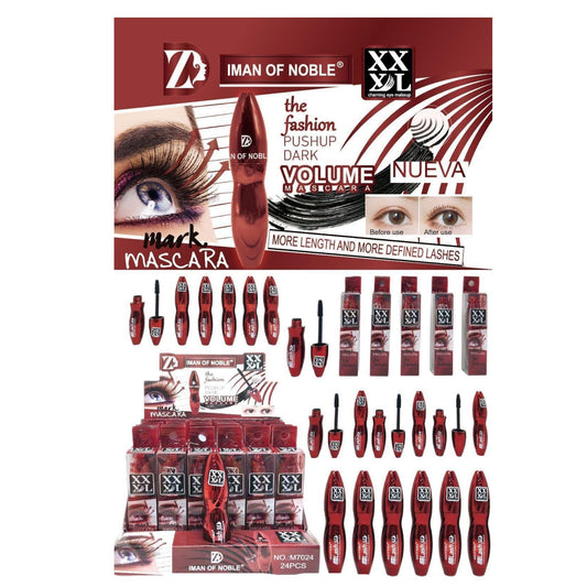 IMAN OF NOBLE PUSH-UP DARK VOLUME MASCARA 24PCS DISPLAY M7024 # A-30