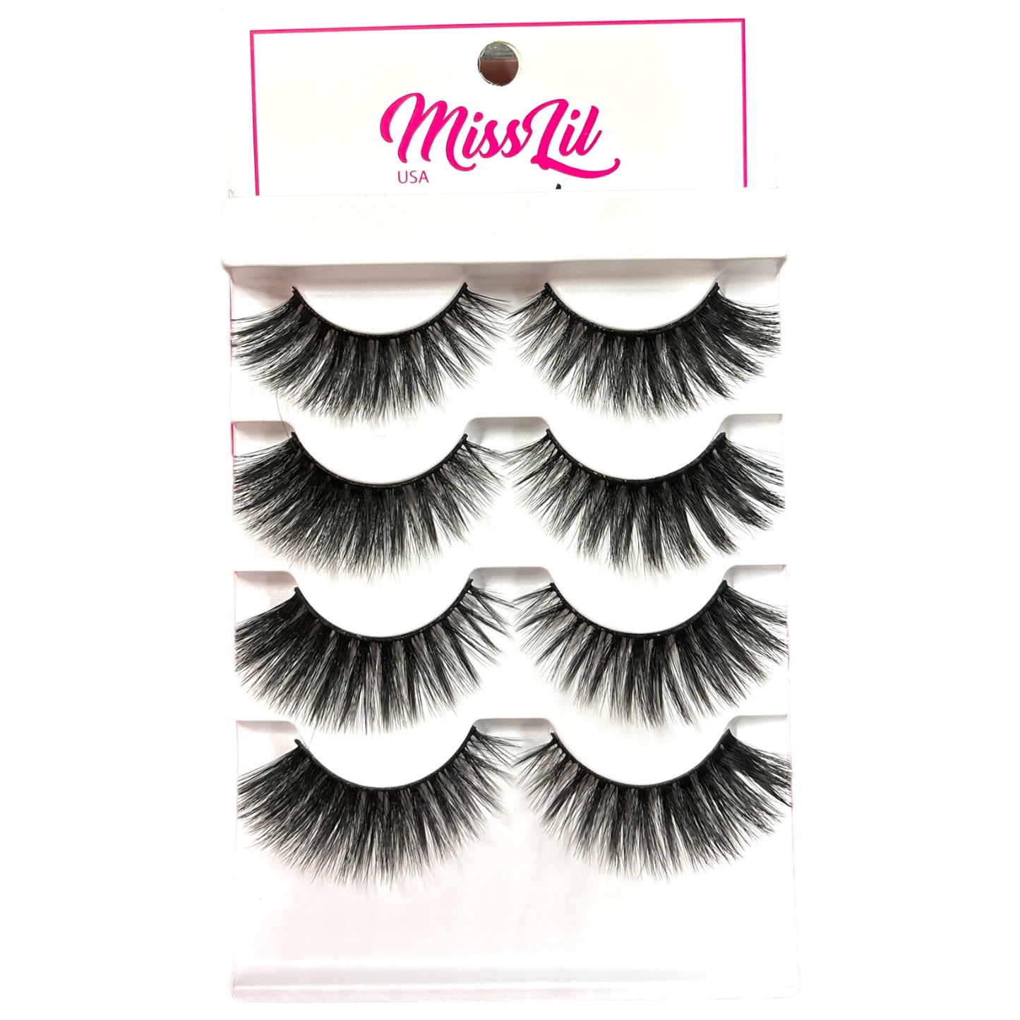 MISS LIL 4PAIRS MINK EFFECT LASHES #1 ML2040 R140