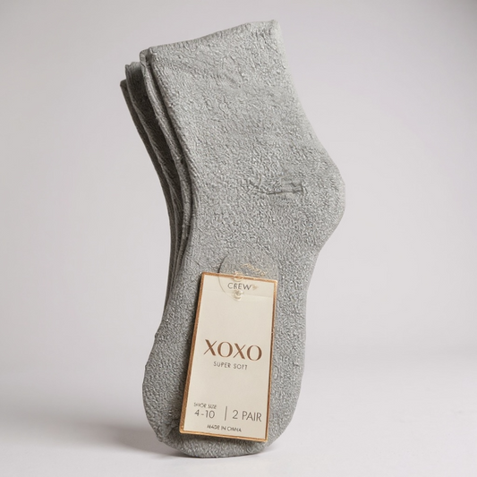 3 SETS EACH HAS 2 PAIRS LUXURY BLEND GRAY SOCKS