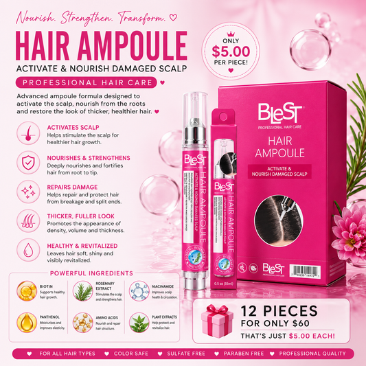 12PCS DISPLAY BLEST HAIR AMPOULE BTA-04