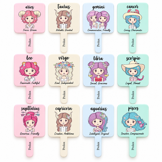 Prolux Zodiac Sign Hand Held Mirror
