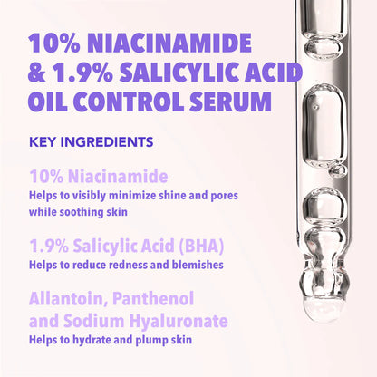 MOIRA 10% NIACINAMIDE & 1.9% SALICYLIC ACID OIL CONTROL SERUM OCS001 R61