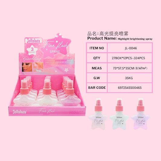 JOLLY LADY FINE FLASH SPRAY 12PCS DISPLAY JL-0046