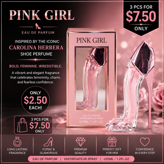 3PCS ICONIC PINK SHOE PERFUME EBC3104