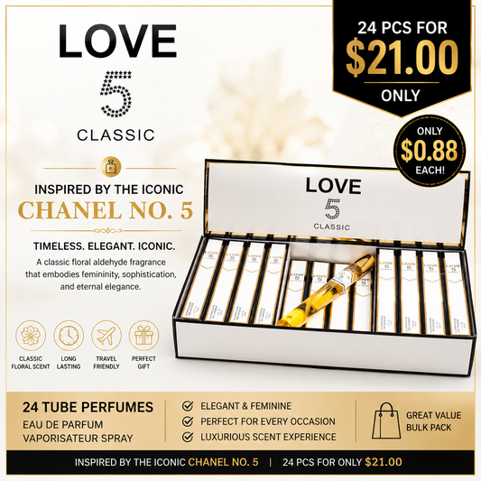 24PCS DISPLAY LOVE 5 TUBE PERFUME EBC1023TR