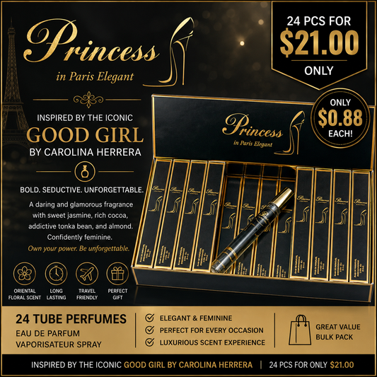 24PCS DISPLAY PRINCESS 288 TUBE PERFUME EBC1312TR