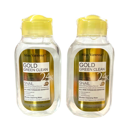 MISS VANESSA GOLD GREEN CLEAN 24K MAKEUP REMOVER G3112 R143