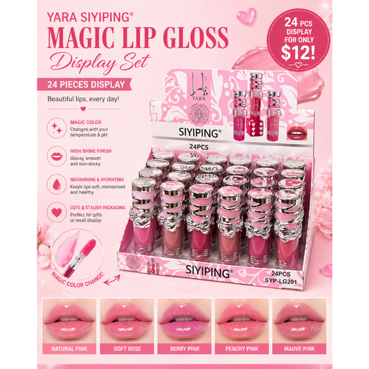 24PCS DISPLAY YARA INS NUDE LIPGLOSS SYP-LG201