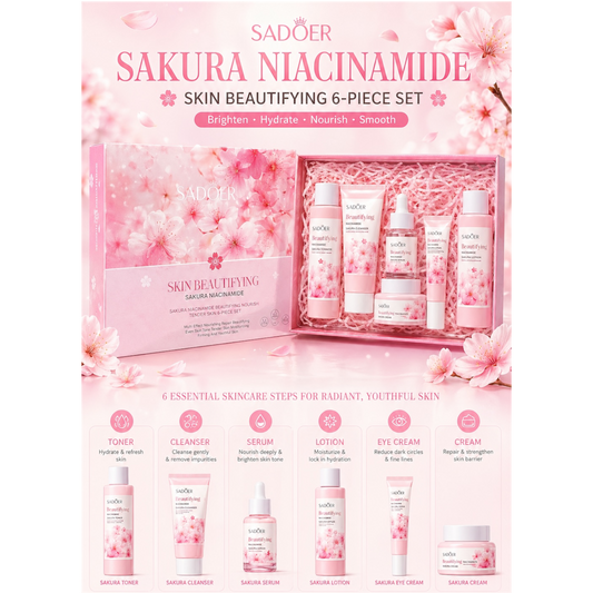 1 SET SADOER SAKURA NIACINAMIDE SKIN CARE SET