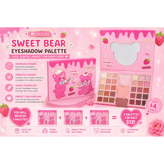 3PCS SWEET BEAR PALETTE YY-392602