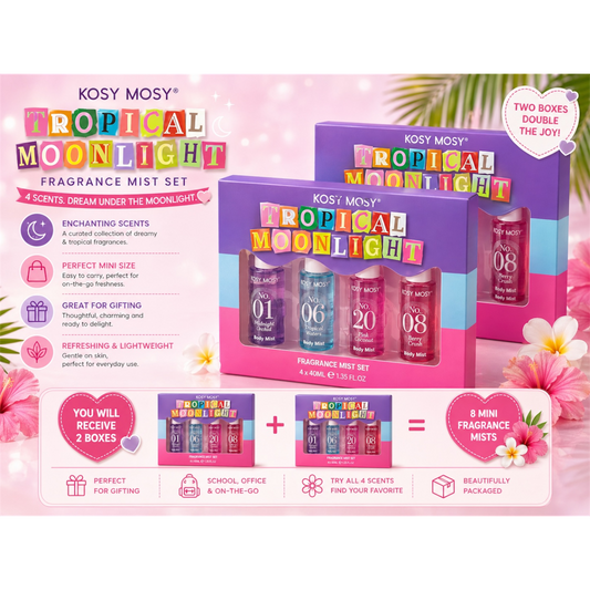 2 SETS OF 4PCS KOSY MOSY TROPICAL MOONLIGHT