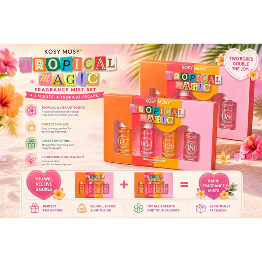 2 SETS OF 4PCS KOSY MOSY TROPICAL MAGIC