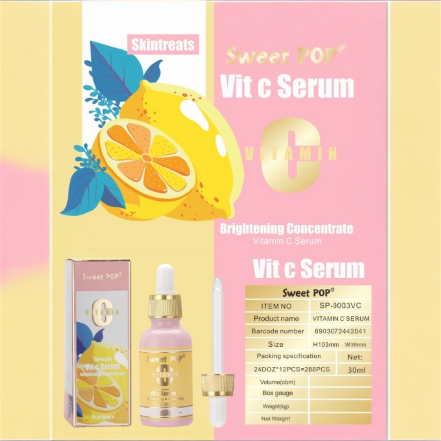 12PCS DISPLAY SWEET POP VITAMIN C SERUM 2041