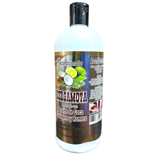 2PCS ACONDICIONADOR BERGAMOTA REFORZADO CON ACEITE DE COCO COLAGENO Y ROMERO