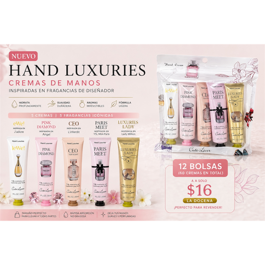 12 BAGS OF HAND CREAMS DESIGNER INSPIRED HC-4