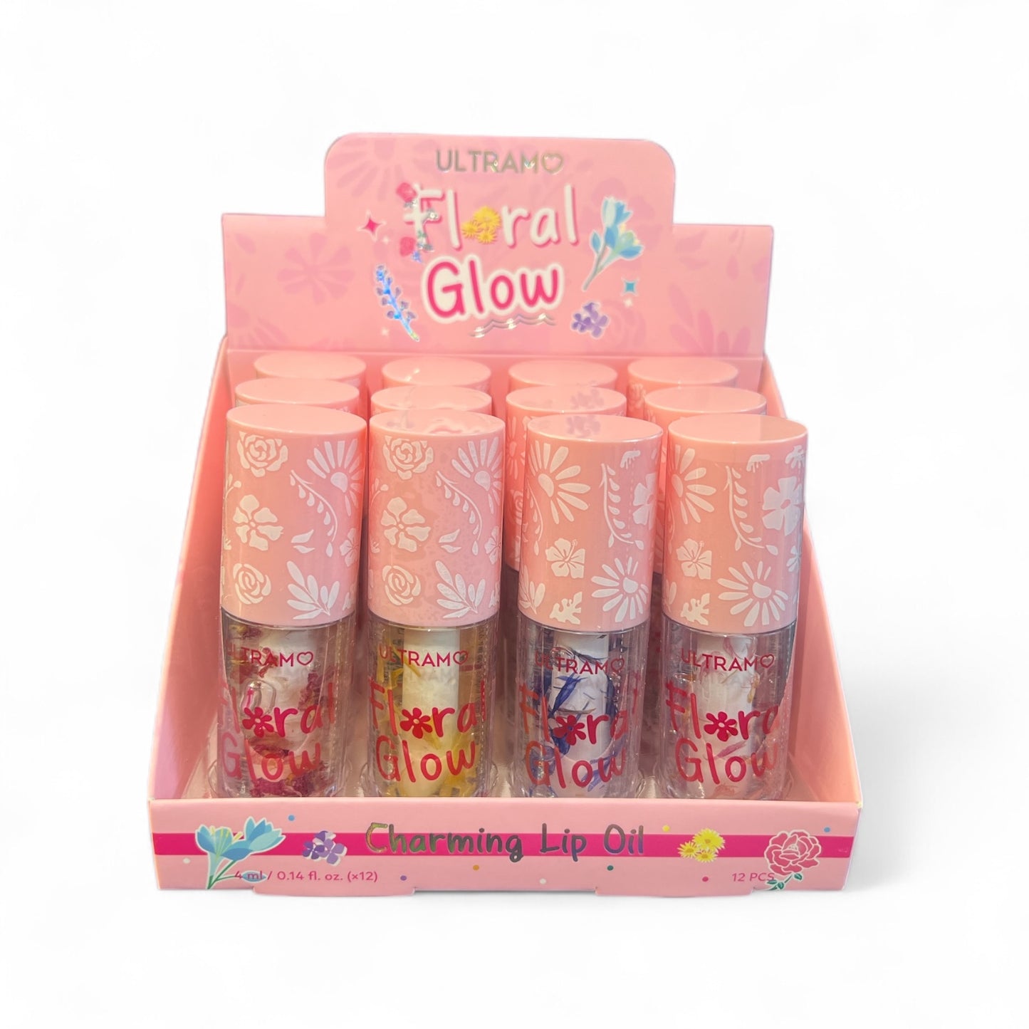 12PCS ULTRAMO FLORAL GLOW  LIP GLOSS FE003