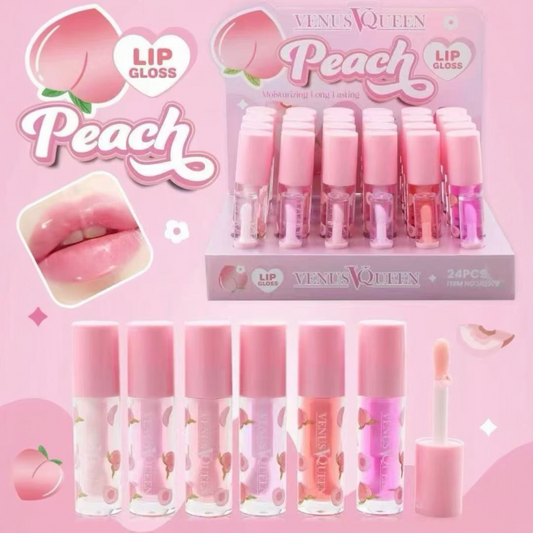 24PCS DISPLAY PEACH LIP GLOSS VQ079