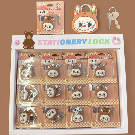 24PCS DISPLAY BROWN GUY LOCK AND KEYS