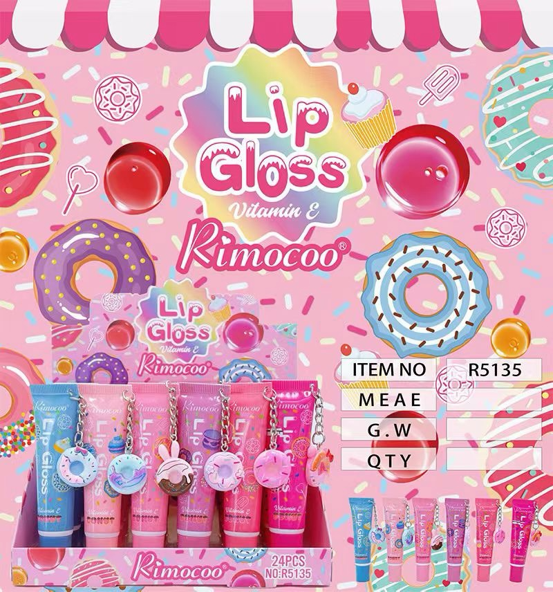 24PCS RIMOCOO DONUT LIP GLOSS R5135