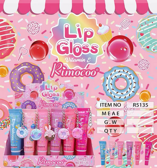 24PCS RIMOCOO DONUT LIP GLOSS R5135