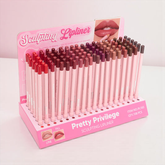 108PCS DISPLAY PRETTY PRIVILEGE SCULPTING LIPLINER PL183