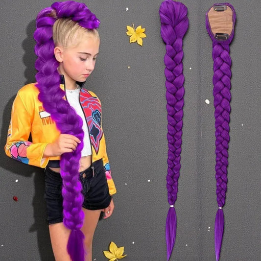 2PCS PURPLE HAIR WITH CLIPS