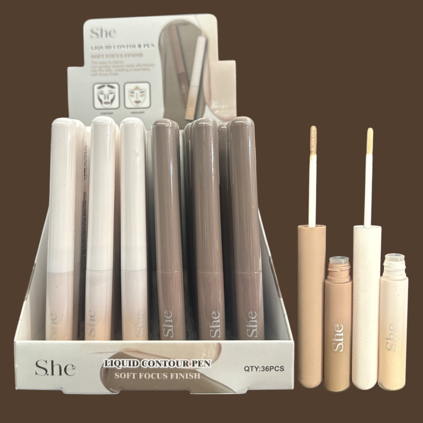 S.HE MAKEUP MICROTIP CONTOUR & HIGHLIGHT PEN #34