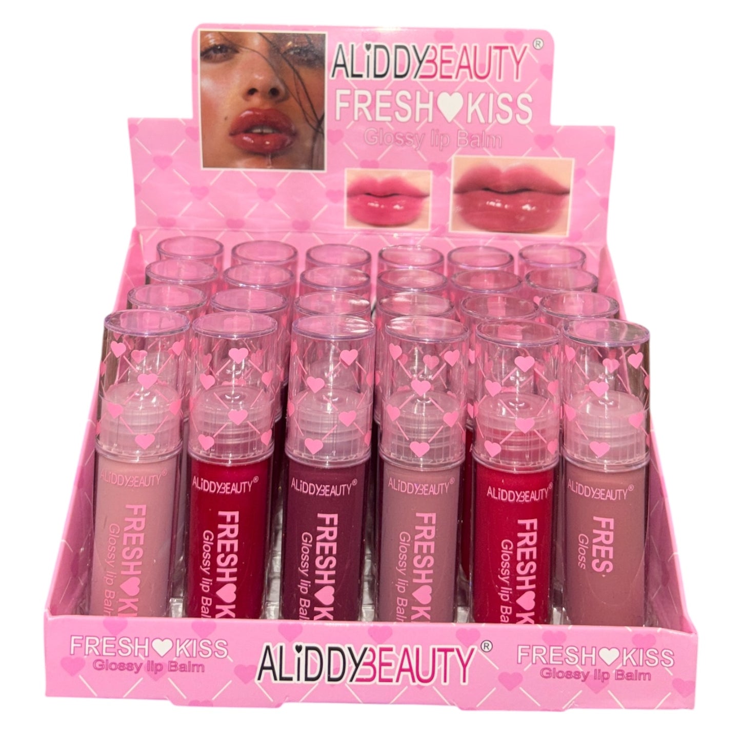 24PCS DISPLAY ALIDDY BEAUTY GLOSSY LIP BALM A9019T
