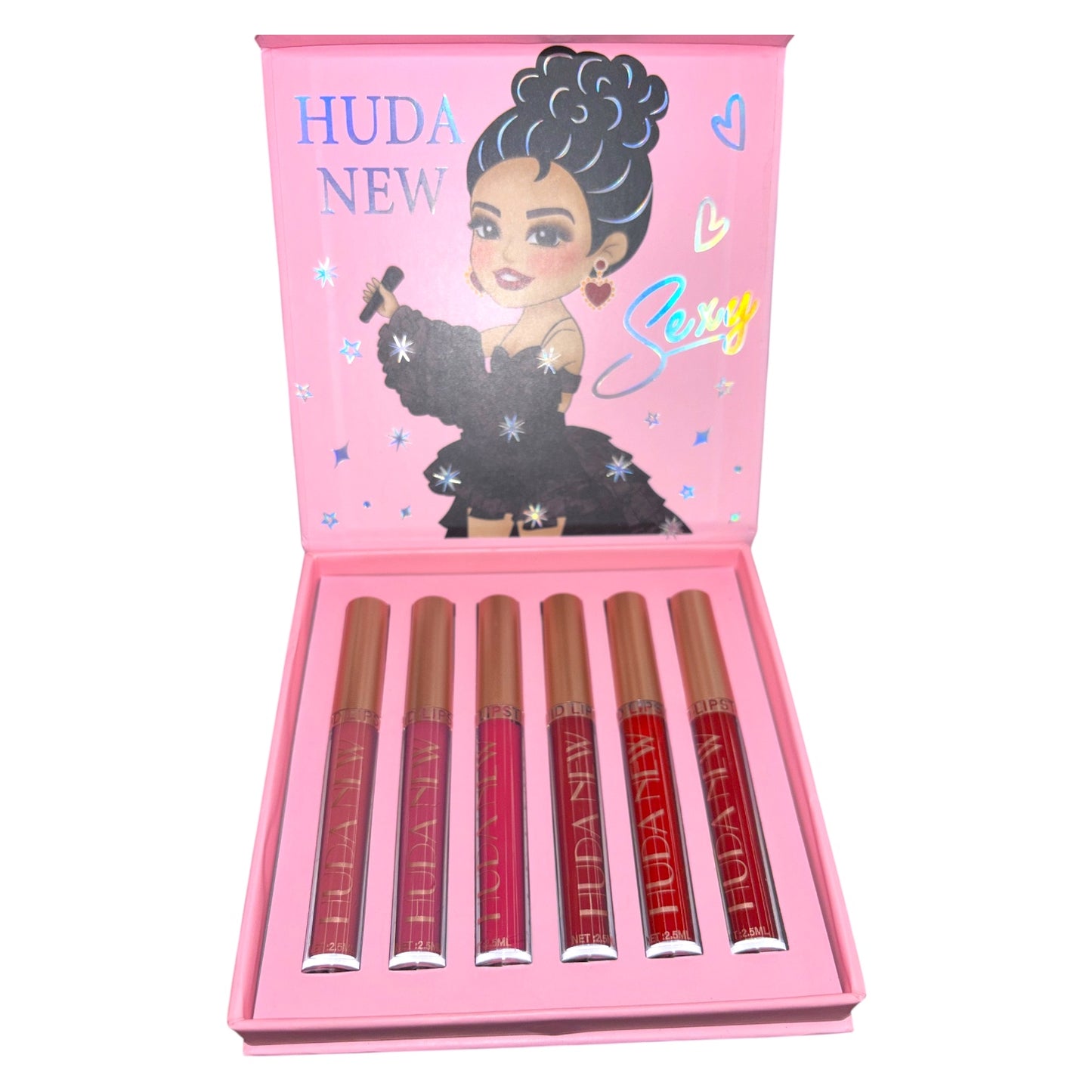 3PCS HUDA NEW SEXY MATTE LIQUID LIPSTICK SET 6PCS 1101