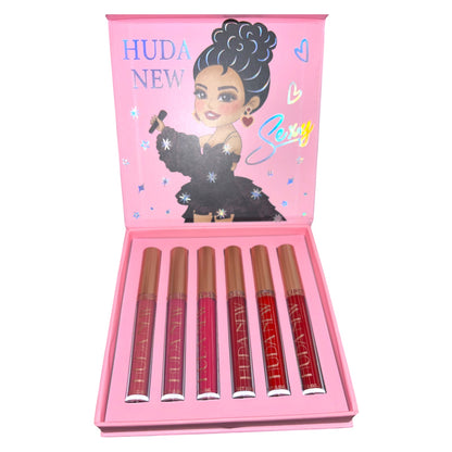 3PCS HUDA NEW SEXY MATTE LIQUID LIPSTICK SET 6PCS 1101