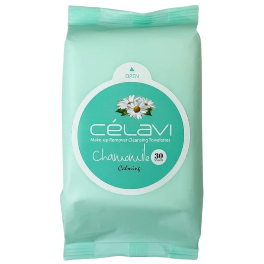 6PCS DISPLAY CELAVI CHAMOMILE MAKE-UP REMOVER CLEANSING TOWELETTES MT016