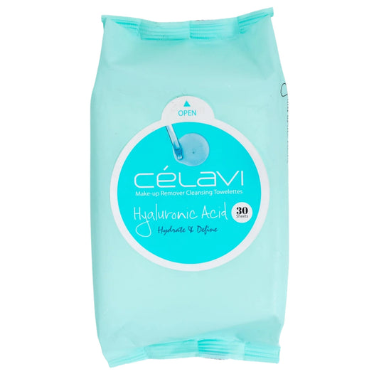 6PCS DISPLAY CELAVI  HYALURONIC ACID MAKE-UP REMOVER CLEANSING TOWELETTES MT018