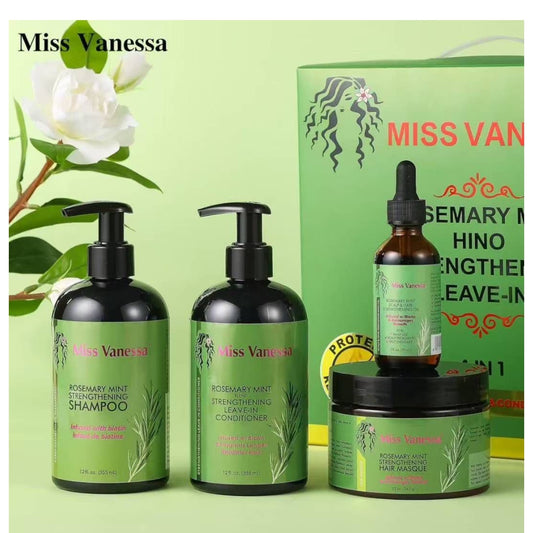 1PCS MISS VANESSA ROSEMARY MINT HINO STRENGTHENING LEAVE-IN 4IN1 5081