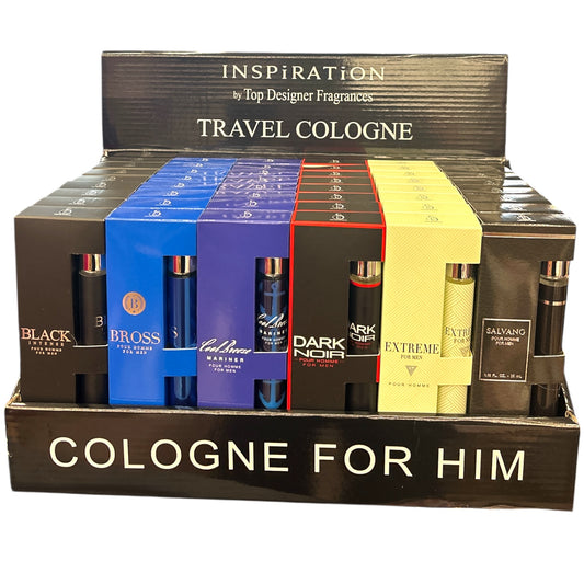 48PCS DISPLAY INSPIRATION DESIGNER FRAGRANCES TRAVEL COLOGNE  88815