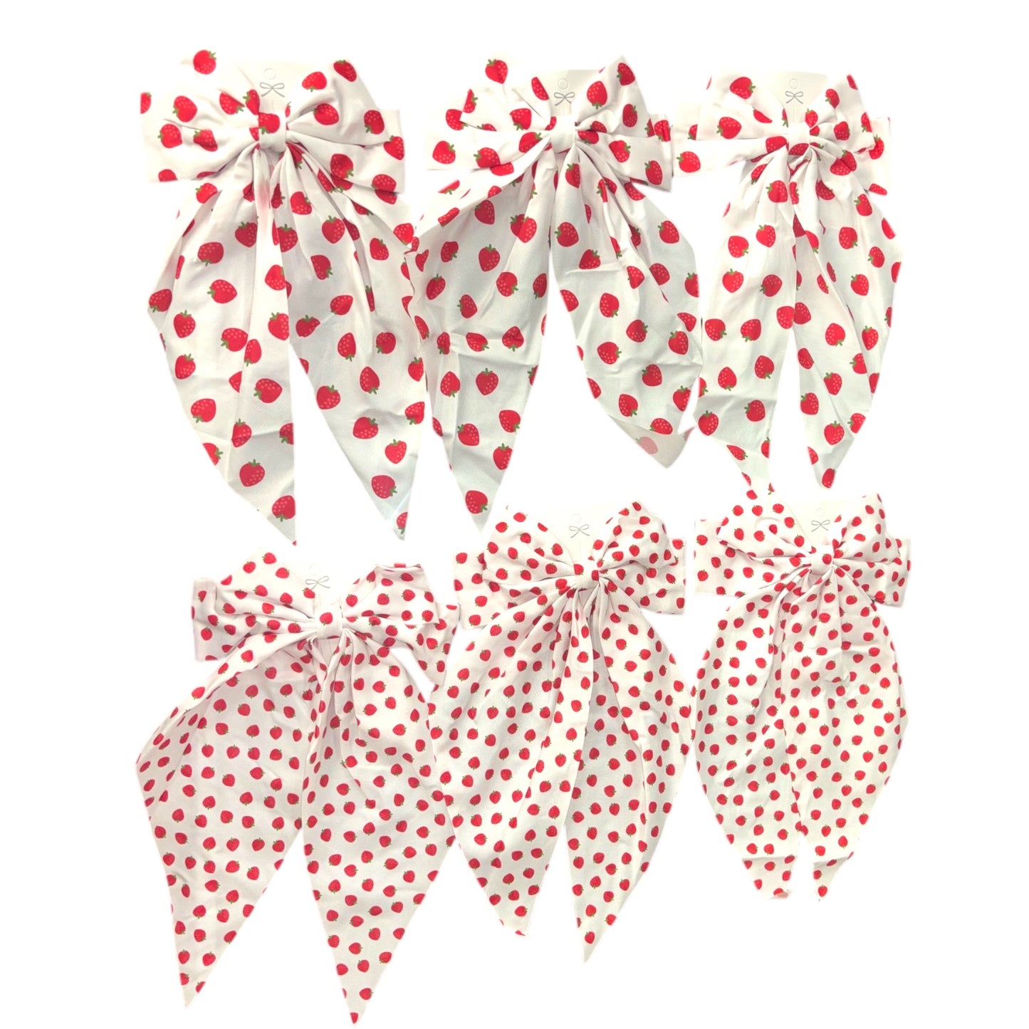12PCS CHERRY AND STRAWBERRY COQUETTE SINGLE BOWS