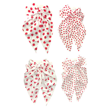 12PCS CHERRY AND STRAWBERRY COQUETTE SINGLE BOWS