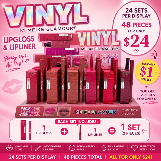 24PCS VINYL LIP GLOSS  Y LIP LINER MK245