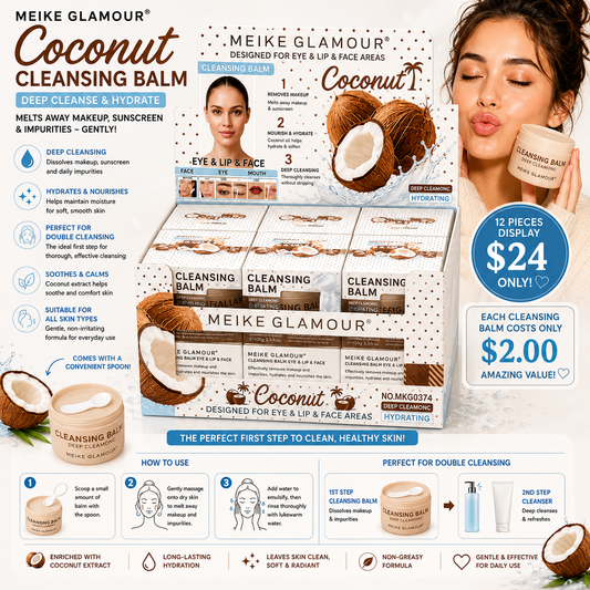 12PCS MEIKE GLAMOUR COCONUT FACE CLEANSING CREAM MKG0374