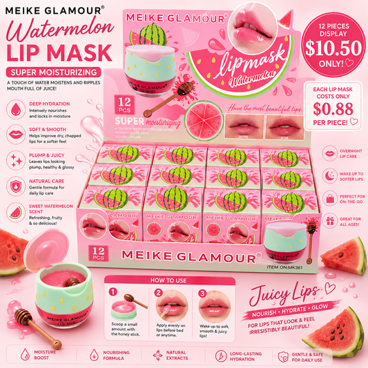 12PCS MEIKE GLAMOUR LIP MASK WATERMELON MK361