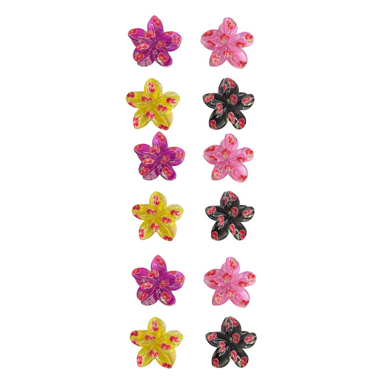 12PCS PACK FLOWER SHAPED WITH CHERRY CLIPS
