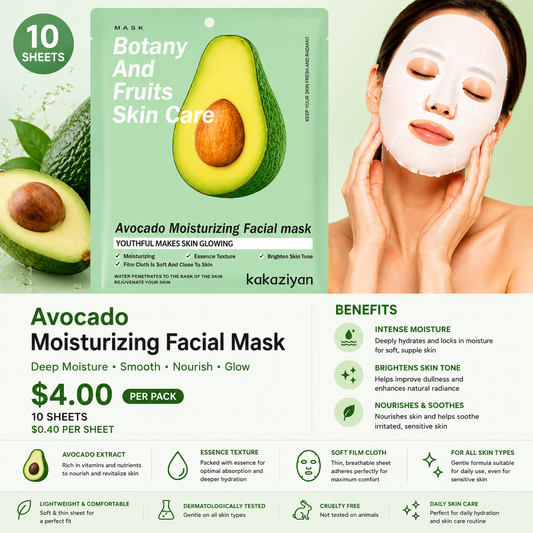 10PCS PACK KAKAZIYAN FACE-MASK AVOCADO M56