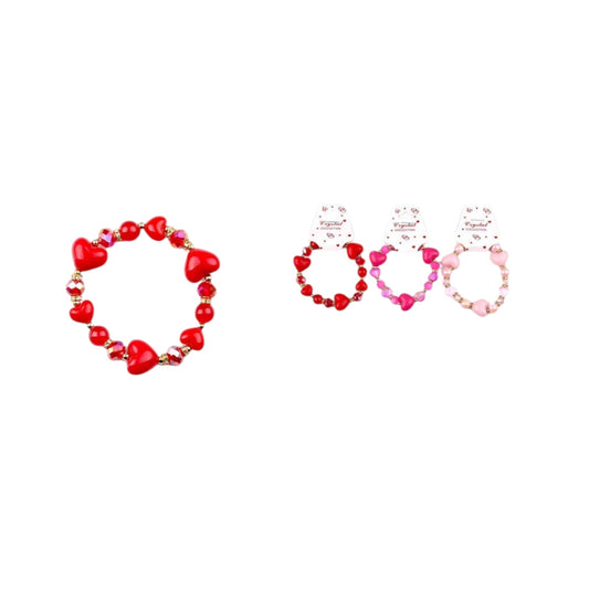 12PCS PACK HEART BEADED BRACLETS YBT-5592