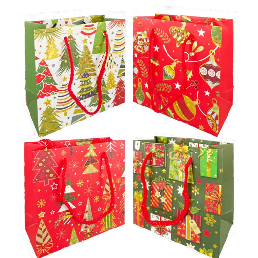 12PCS ASSORTED CHRISTMAS GUFT BAGS F287068