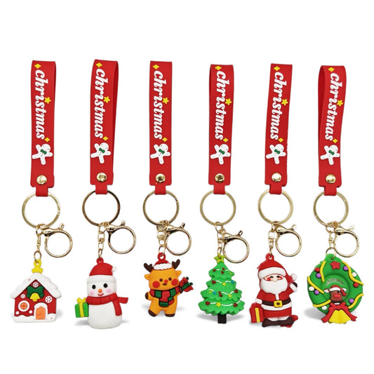 12PCS ASSORTED CHRISTMAS KEYCHAIN
