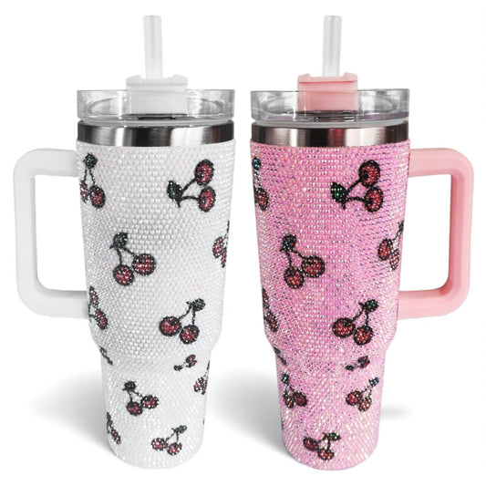 2PCS 40OZ BLING CHERRY 1 PCS PER COLOR