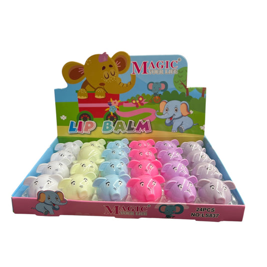 MAGIC YOUR LIFE ELEPHANT LIP BALM 24 PCS DISPLAY