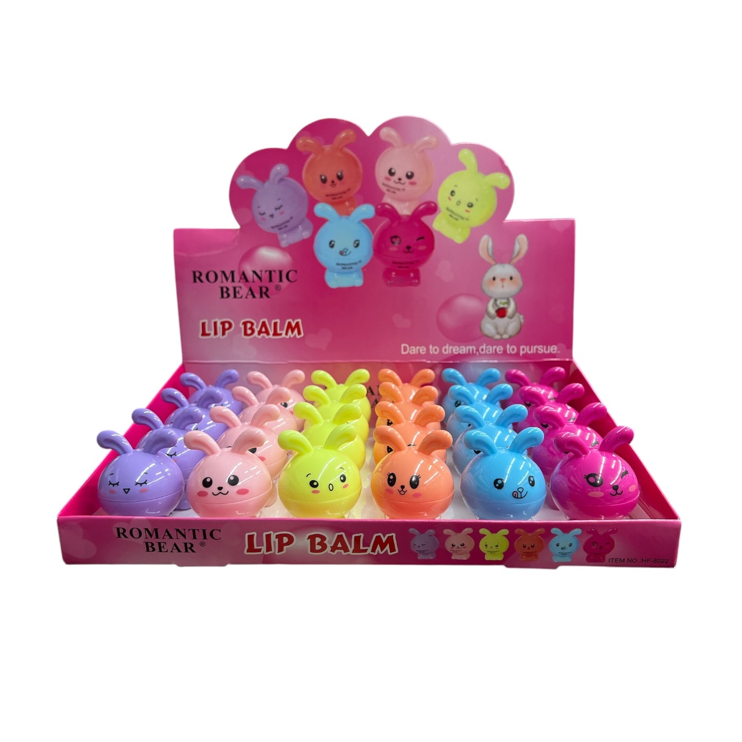 ROMANTIC BEAR LIP BALM 24 PCS DISPLAY