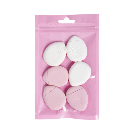 MISS LIL USA 6PCS PINK & WHITE PUFFS
