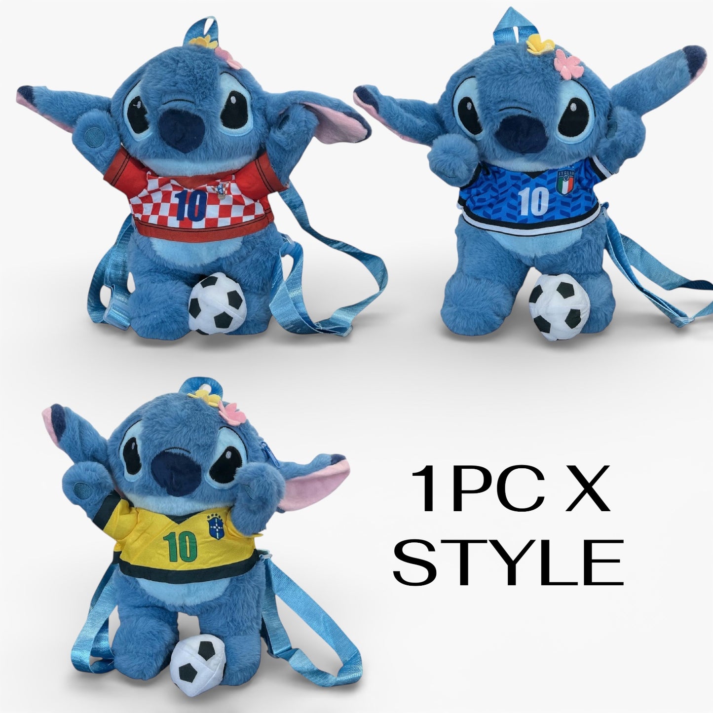 3PCS BLUE GUY FIFA PLUSH BACKPACK